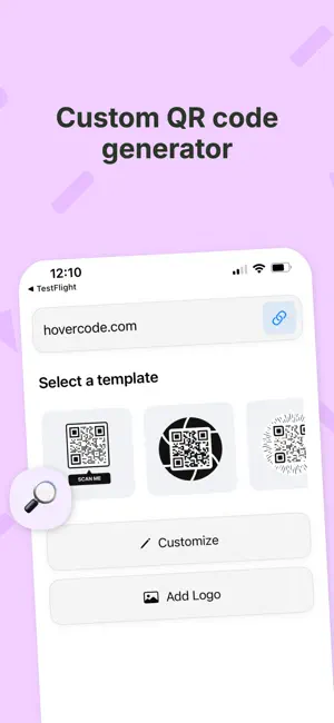 QR code generator - Hovercode screenshot 1
