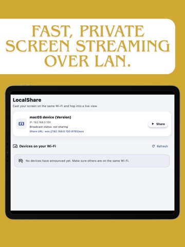 ShareLAN — Screen to PC iPad screenshot