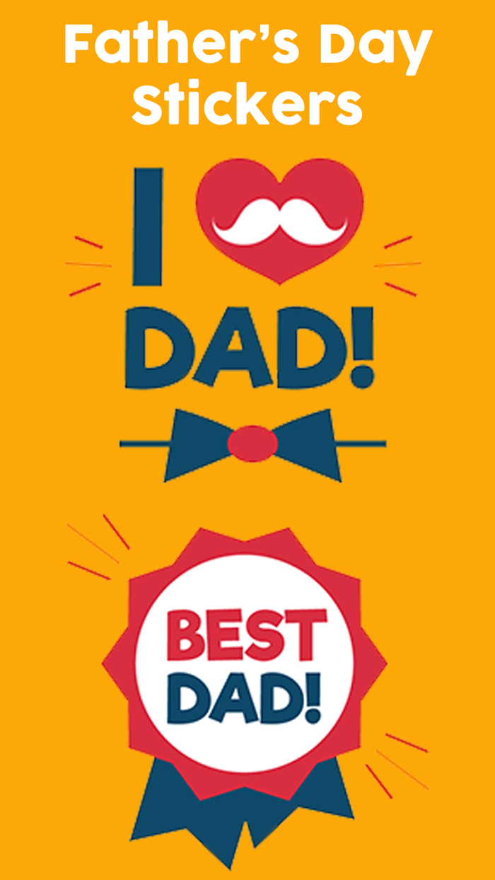 Fathers Day Stickers Set