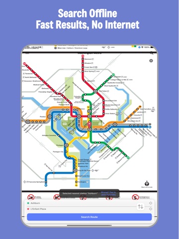 Washington DC Metro Guide iPad screenshot