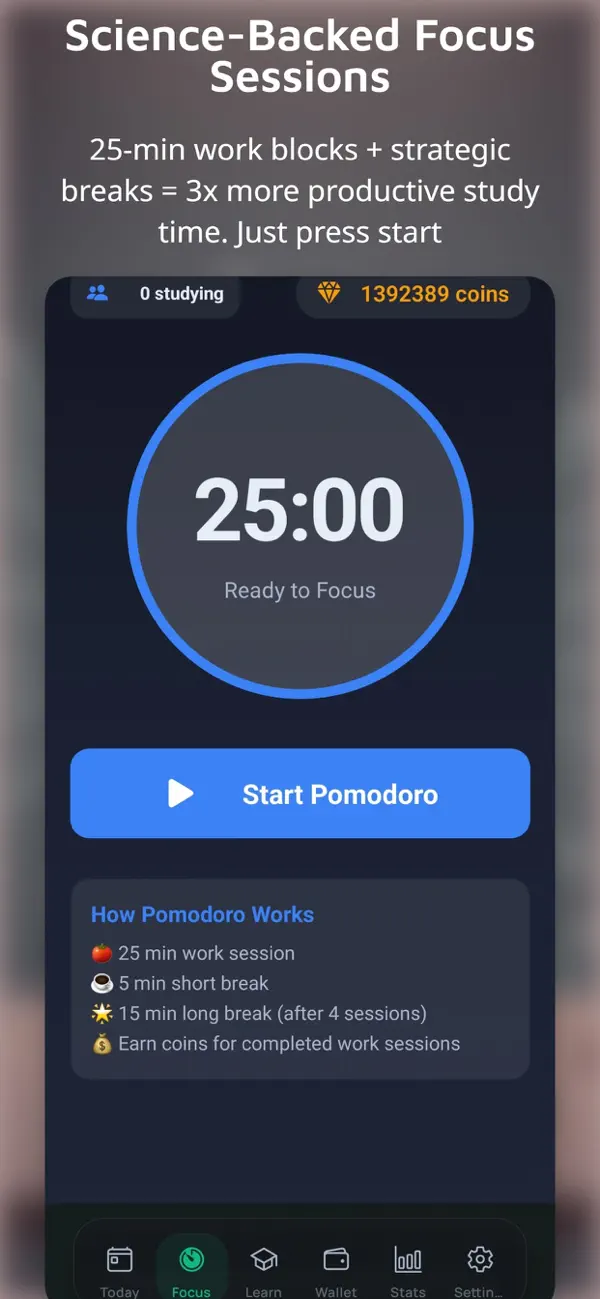 Screenshot #3 pour FocusFi: Focus & Study