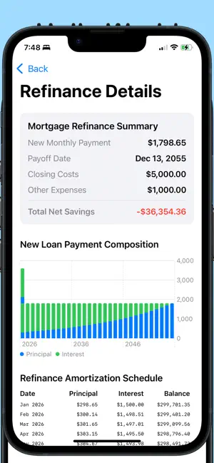 Refinance Calculator -Mortgage screenshot 1