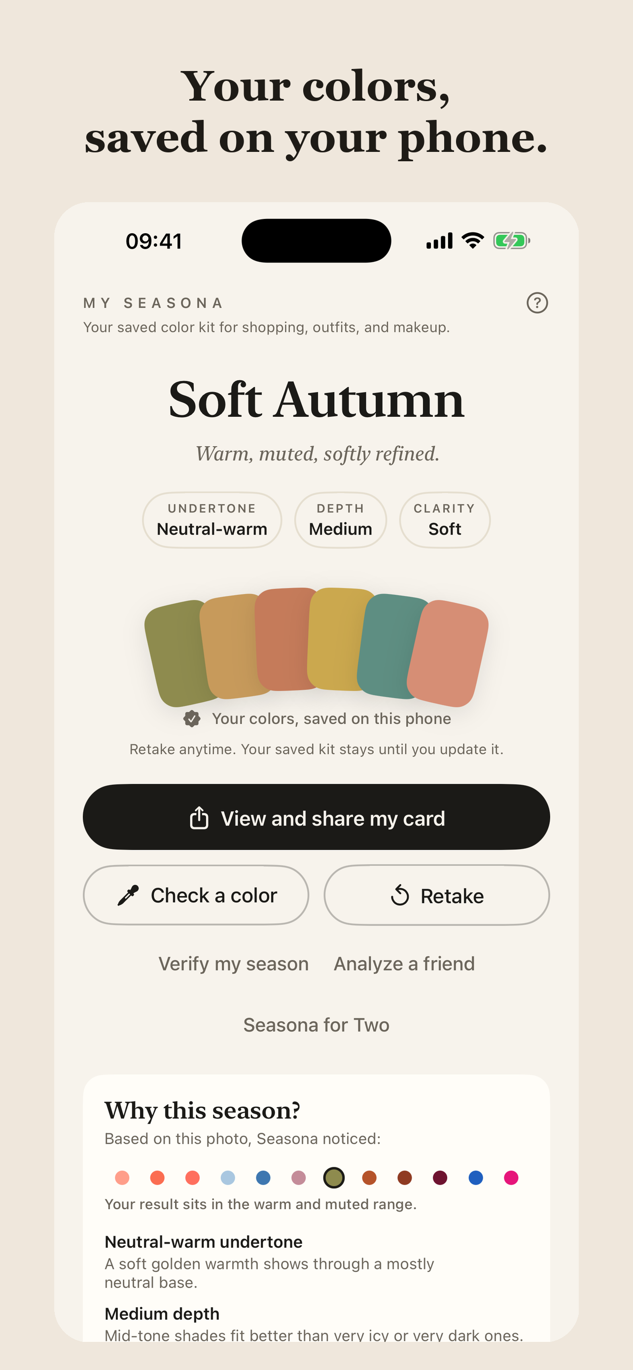Seasona: Color Analysis screenshot 3