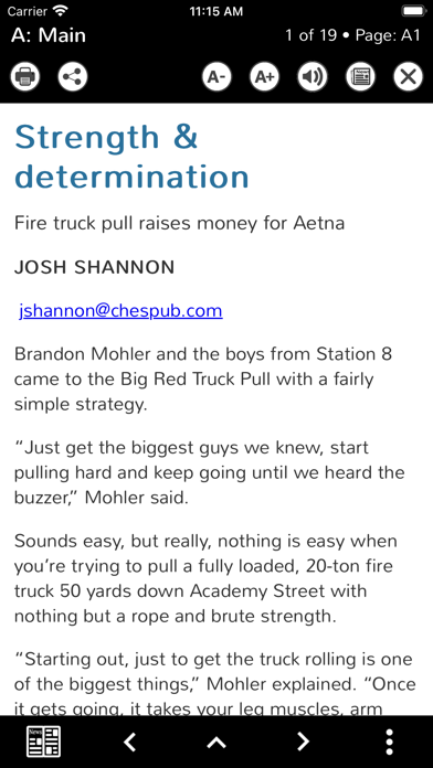 Newark Post eEdition Screenshot