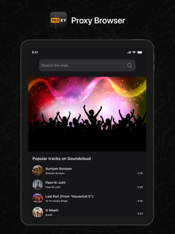 Proxy Browser - Private Web iPad screenshot