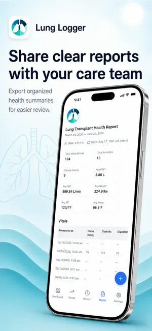 Lung Logger: Health Tracker screenshot 3