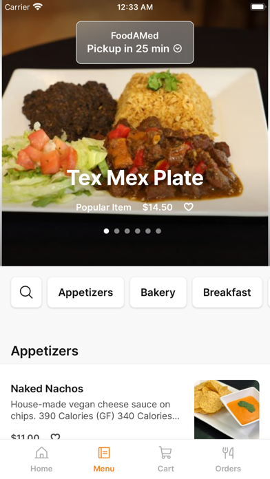 FoodAMed Vegan Restaurant iPhone screenshot 2 - Food & Drink app
