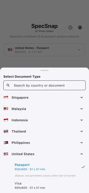 SpecSnap: Passport & ID Photo screenshot 2