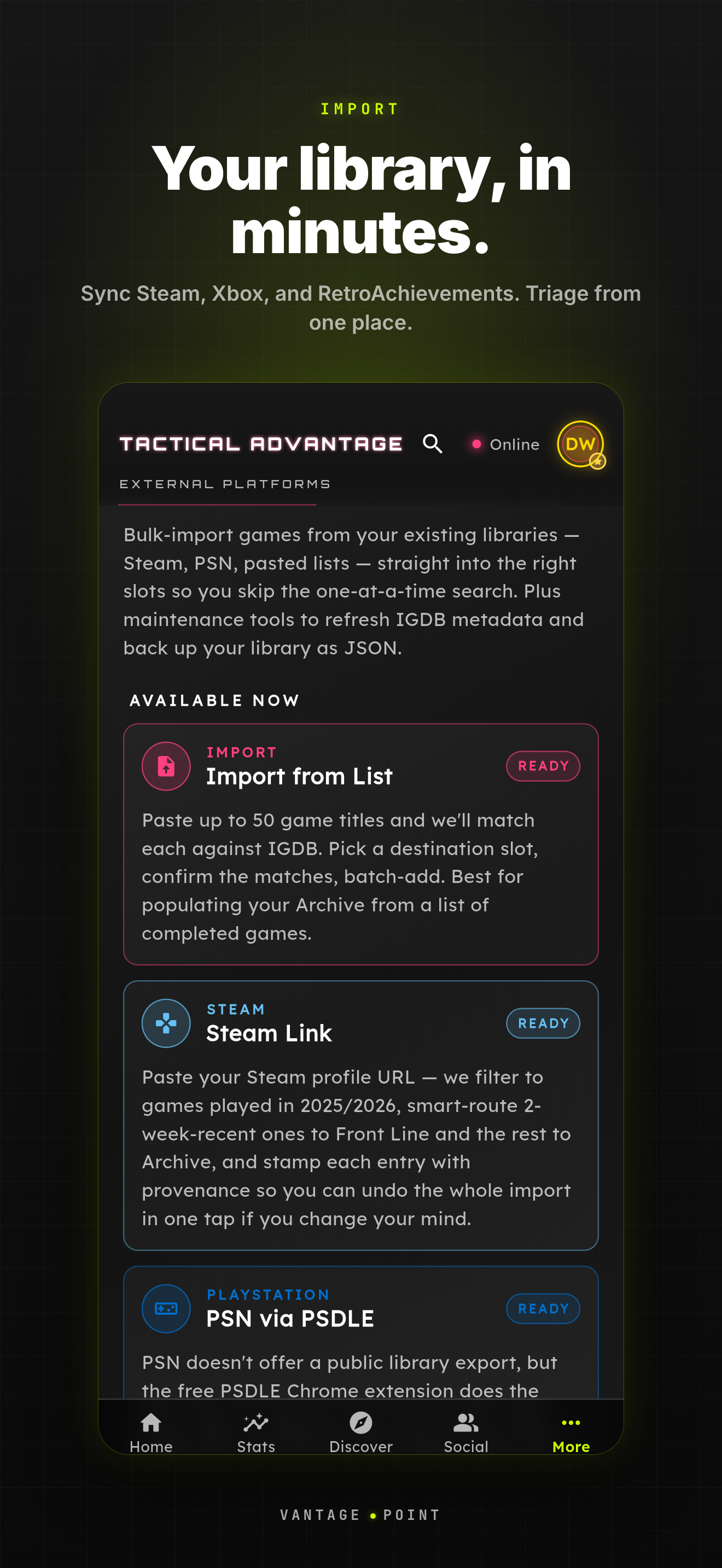 Vantage Point: Game Tracker screenshot 4