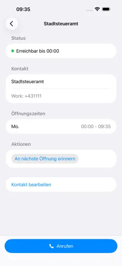 Screenshot von CallTime: Anruferinnerung auf dem iPhone 3