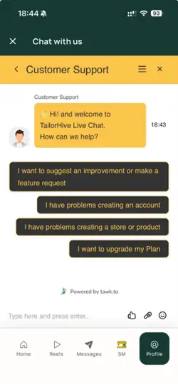 Скриншот Tailorhive на iPhone 6