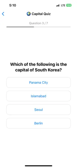 Capital Quiz!! screenshot 2