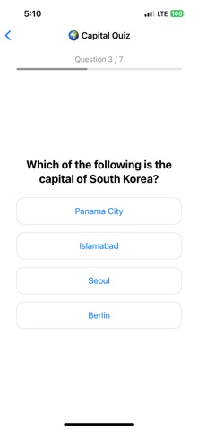 Capital Quiz!! iPhone screenshot