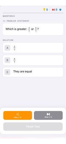 MathMind：测试数学技能 screenshot