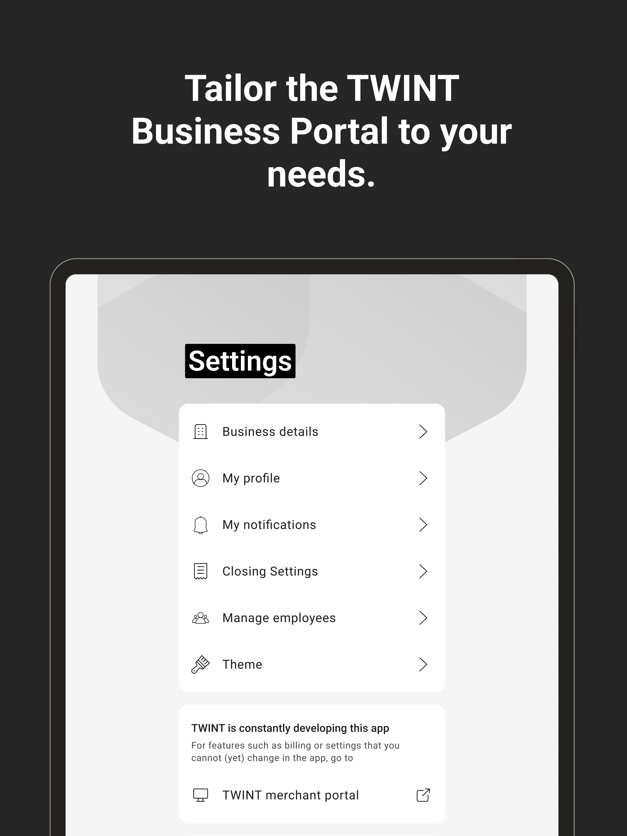 TWINT Business Portal