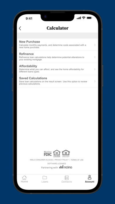 Vantage Bank Mortgage Screenshot