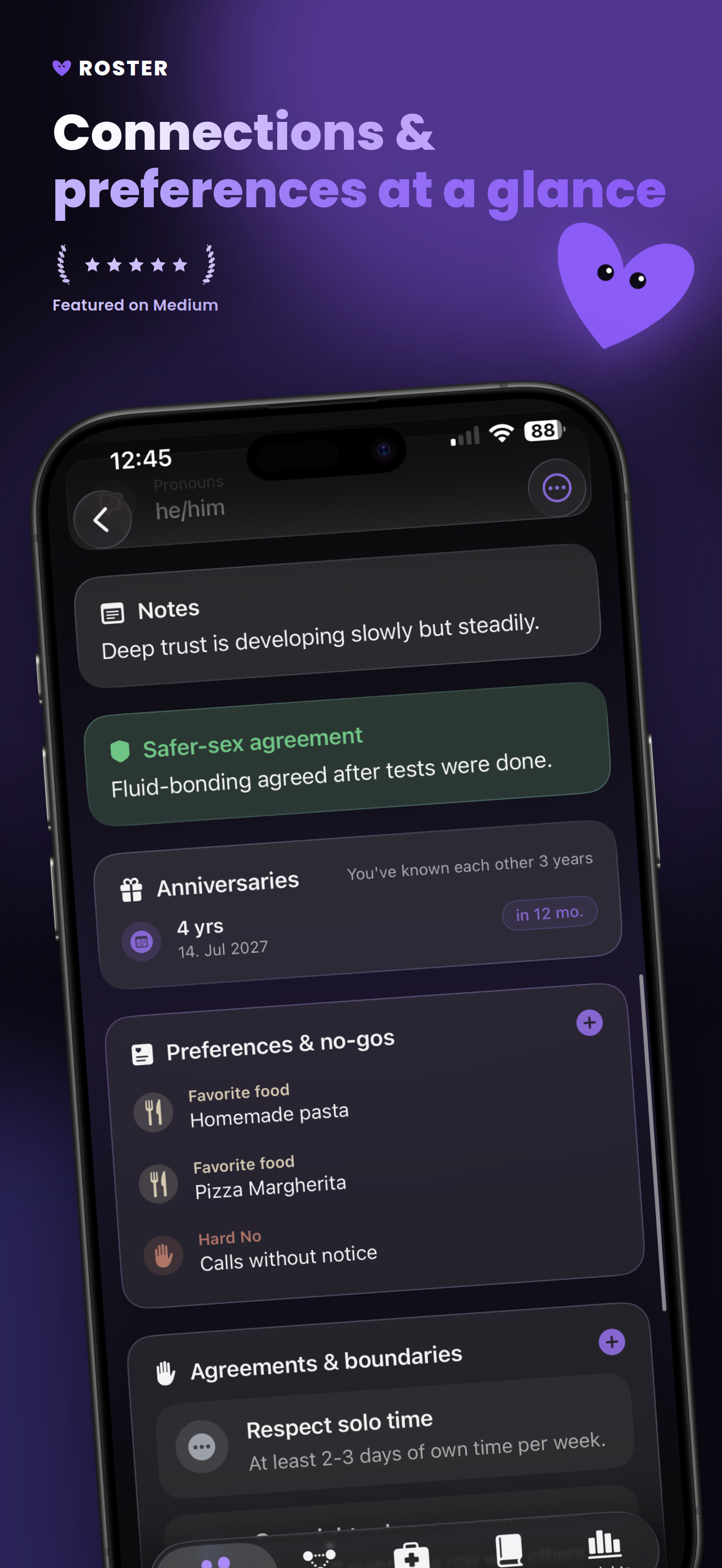 Roster: Polyamory Tracker screenshot 3