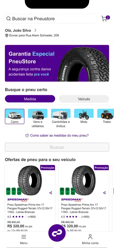 PNEUSTORE: Compre Pneus Online screenshot 8 of 10