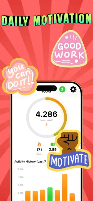 Stepby Daily Weekly Pedometer screenshot 3