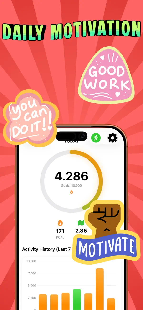 Screenshot #3 pour Stepby Hebdomadaire Podomètre