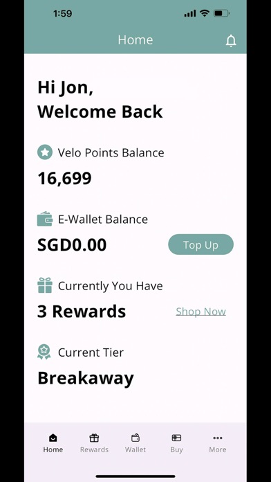 Velovelo Rewards Screenshot