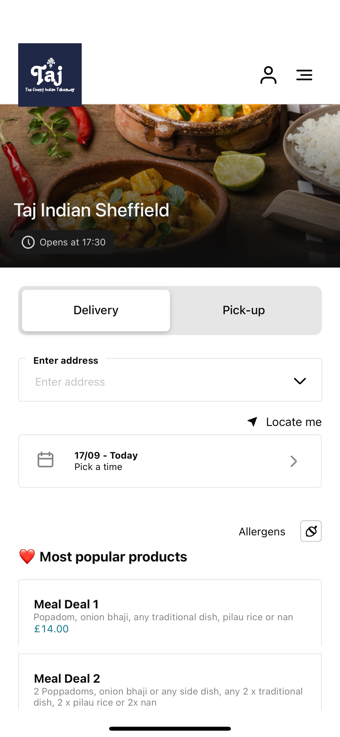 Taj Indian Sheffield UK