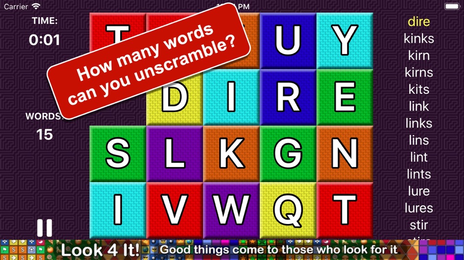 #1. Slide A Word Lite (iOS) 由: Kevin Brain