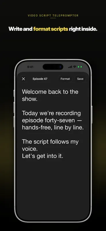 Voice Teleprompter PRO screenshot 3 of 5