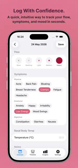 Period Tracker - Aura screenshot 2