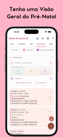 Idade Gestacional (do bebê) iPhone screenshot 8