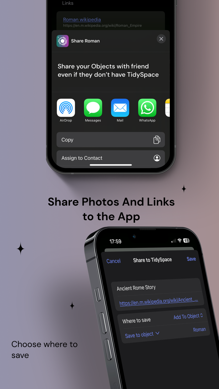 TidySpace Links, Photos, Docs
