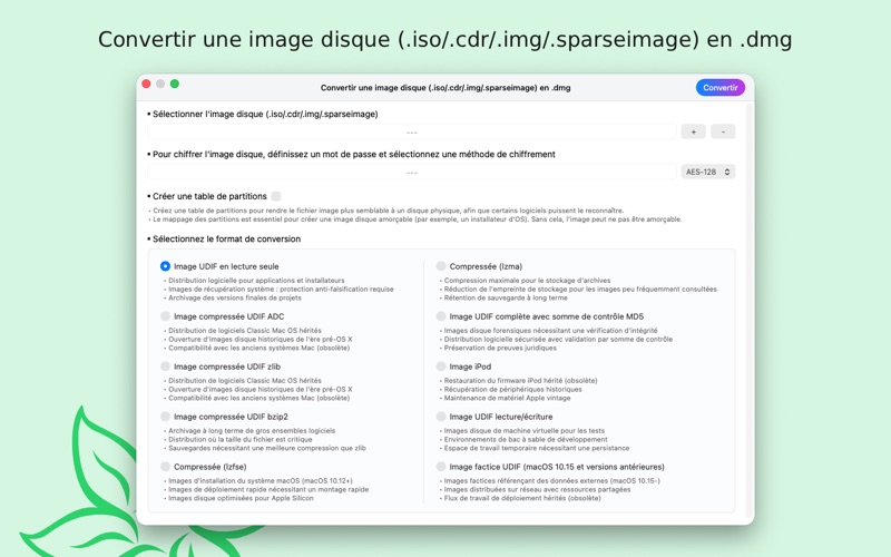 Screenshot #2 pour Disk Image Converter