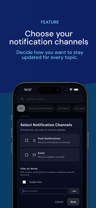 Beeprly - Topic Alerts Screenshot 8 of 10