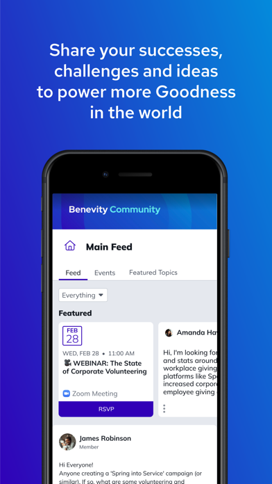 Benevity Community Screenshot