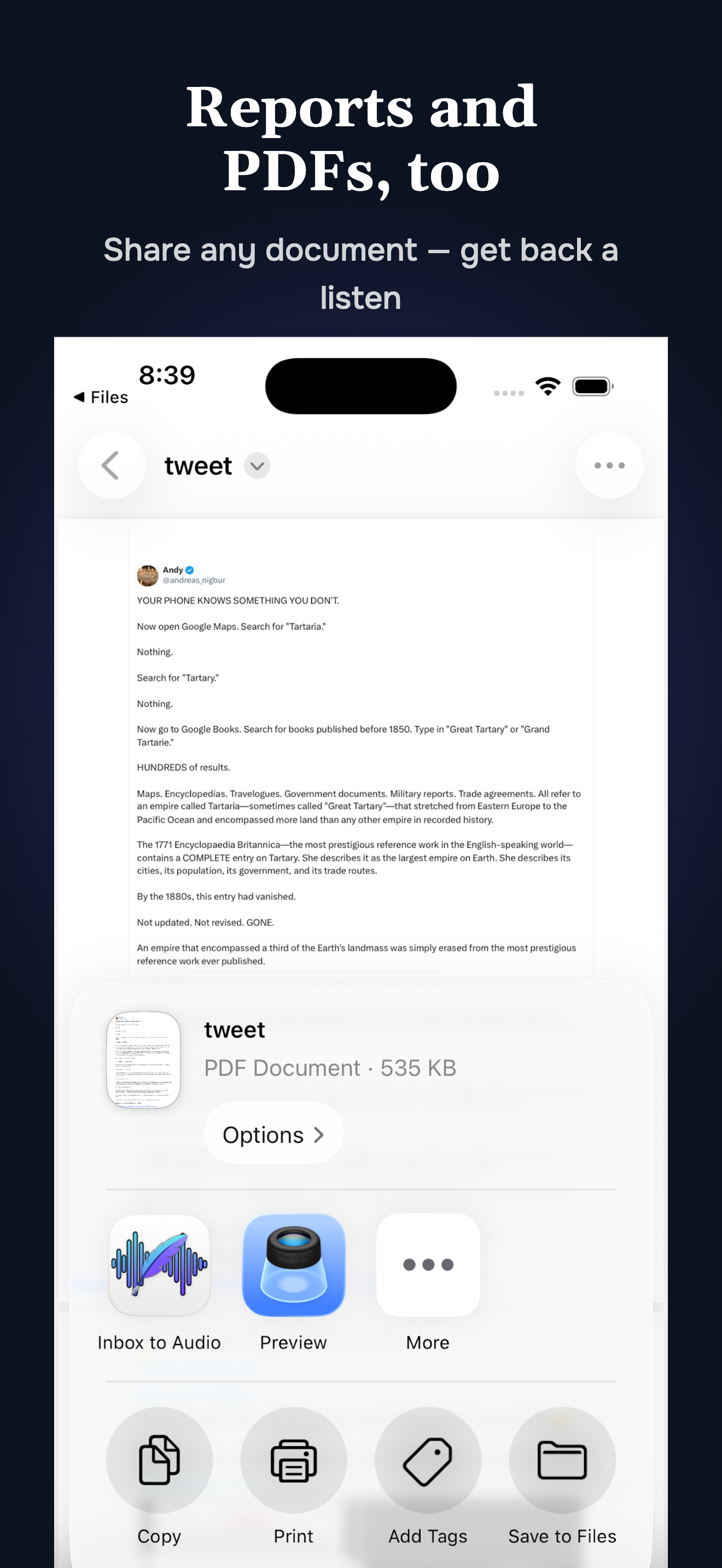 Inbox To Audio: Text To Speech screenshot 4
