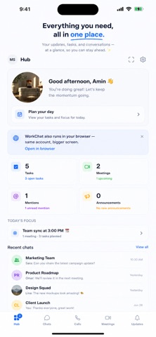 WorkChat — Team Messaging iPhone screenshot