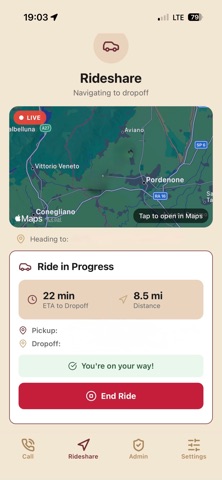 AADD Rides iPhone screenshot