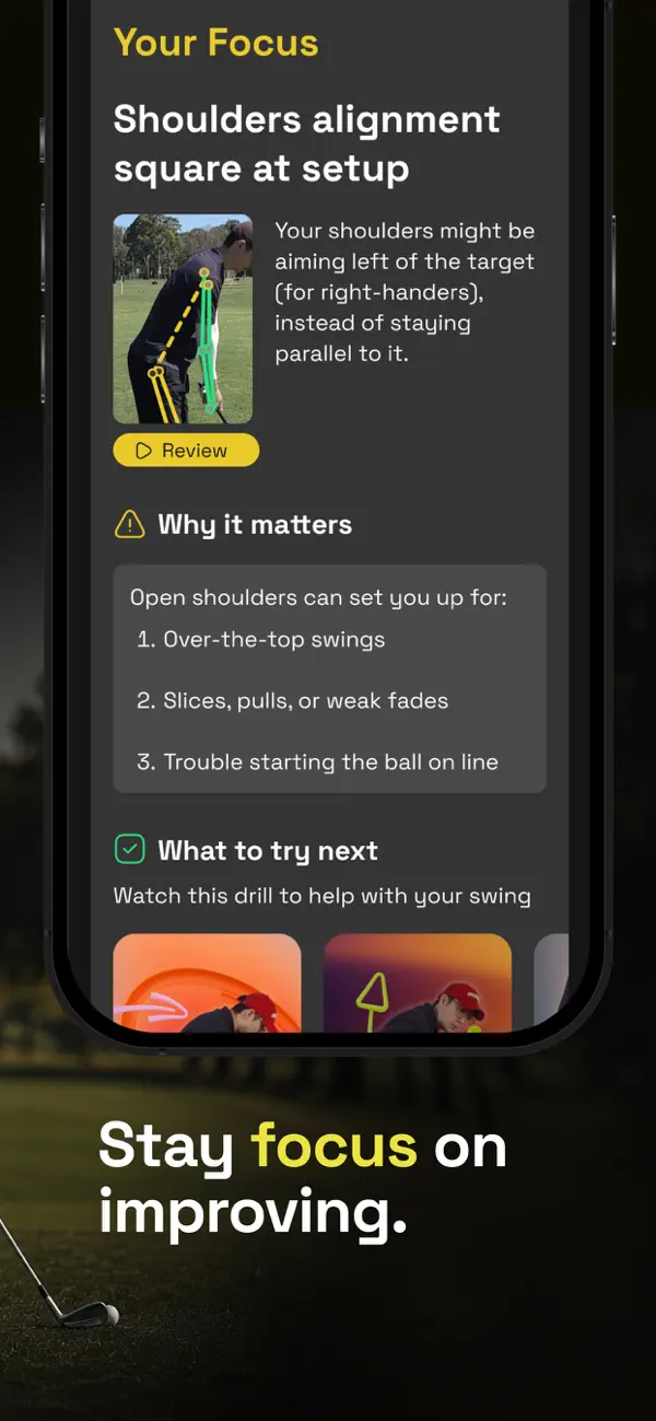 Screenshot #3 pour Ryform Golf: AI Swing Analyser