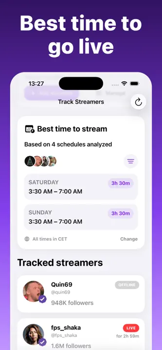 Stream Tracker for Twitch Live: Screenshot 6 von 9
