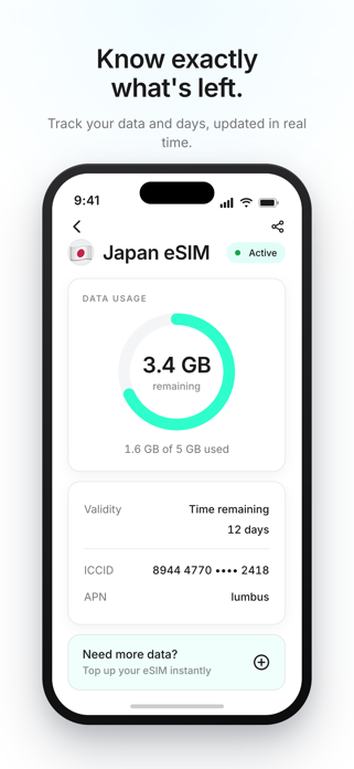 Lumbus – eSIM Data Plans Screenshot 5 of 7