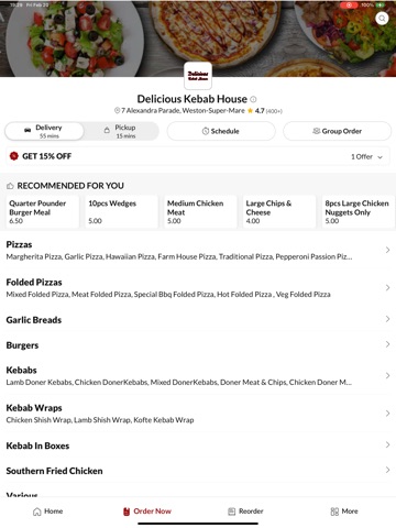 Delicious Kebab House iPad screenshot
