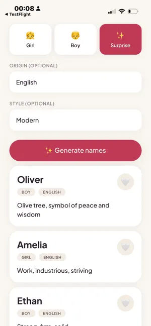 Pregnancy Tracker: AI Names screenshot 3