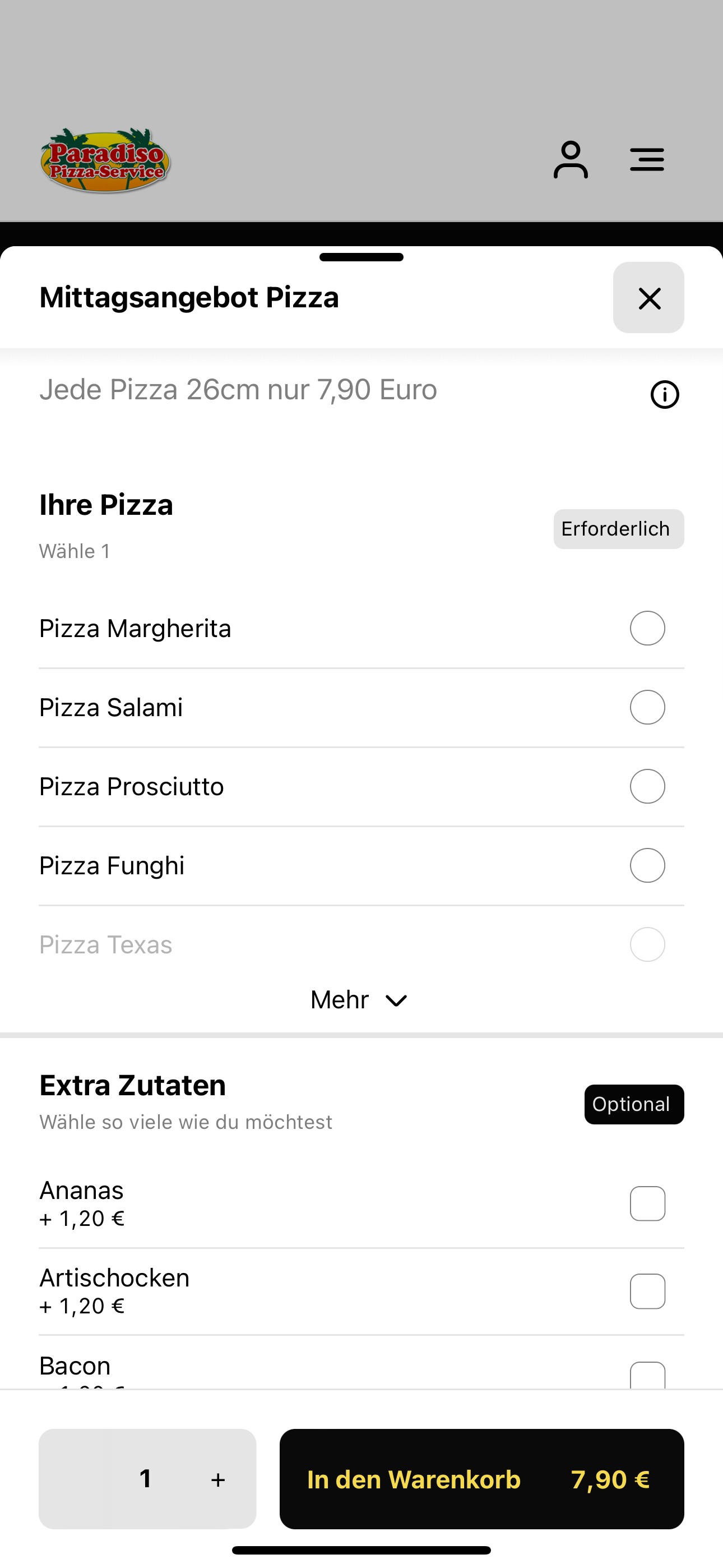 Paradiso Pizza Service screenshot 4