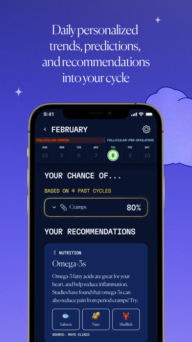 Aavia: Cycle Tracker & Planner Screenshot