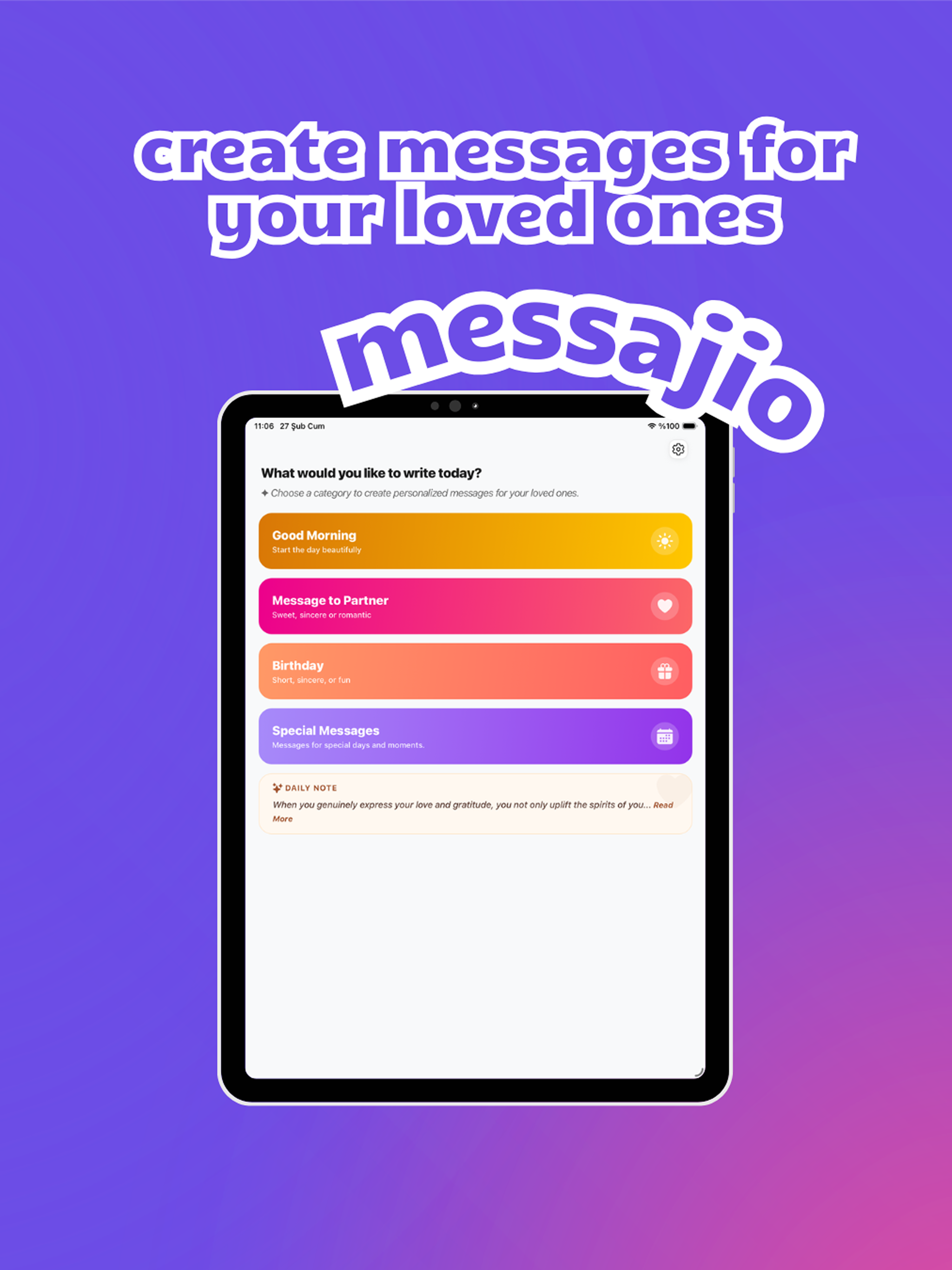 Messajio: Occasion Messages