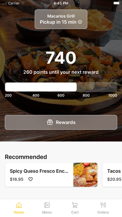 Macarios Grill app screenshot