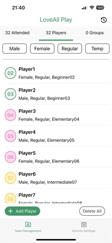 LoveAll Play Scheduler Screenshot 6 of 6