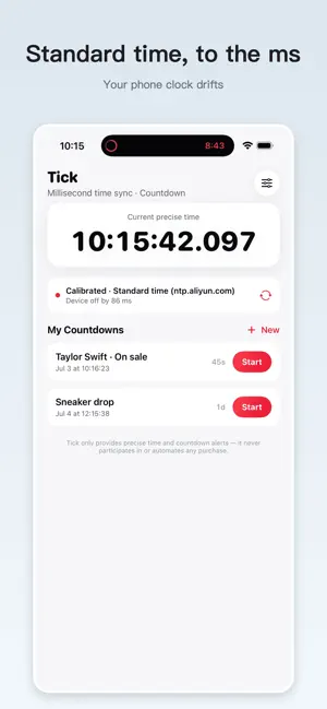 Tick: Precise Countdown screenshot 1