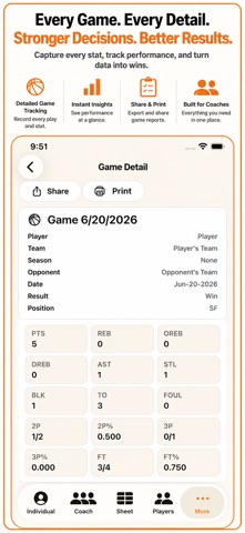 Basketball+ Stats & Scorebook Screenshot 7 of 8