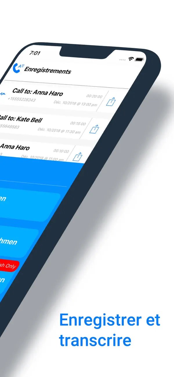Screenshot #2 pour Call Recording by NoNotes